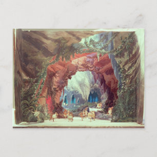 Carte Postale Modèle de scène pour l'opéra "Tannhauser"