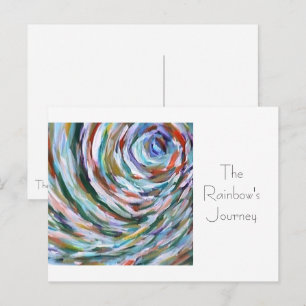 Carte postale Modèle de voyage de l'arc-en-ciel