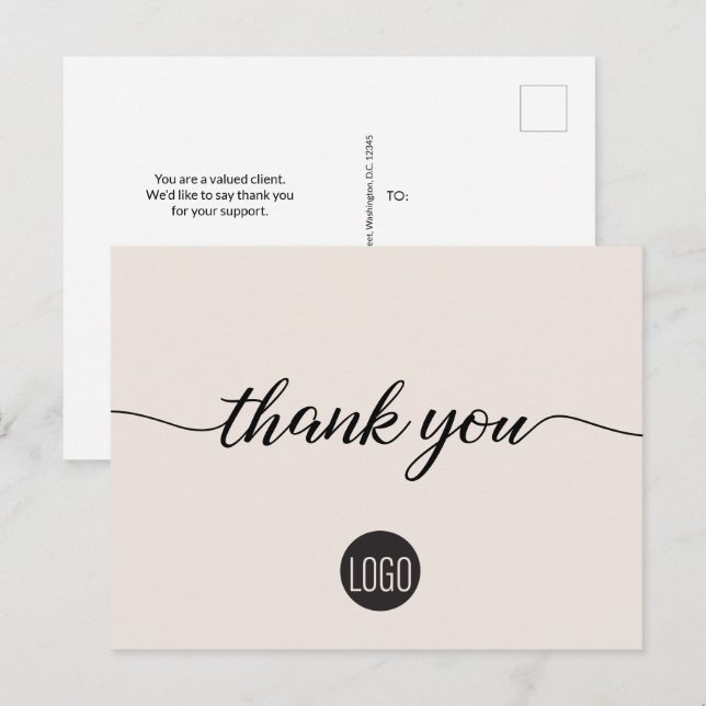 Carte Postale Modèle d'entreprise de reconnaissance de la client (Devant / Derrière)