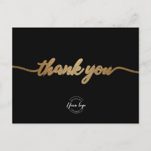 Carte Postale Modèle d'entreprise personnalisé Écriture élégante