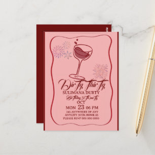 Carte Postale Modèle d'invitation d'anniversaire Dirty thirty, c