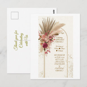 Carte Postale Modèle d'invitation de nuit de Mehndi à l'herbe de