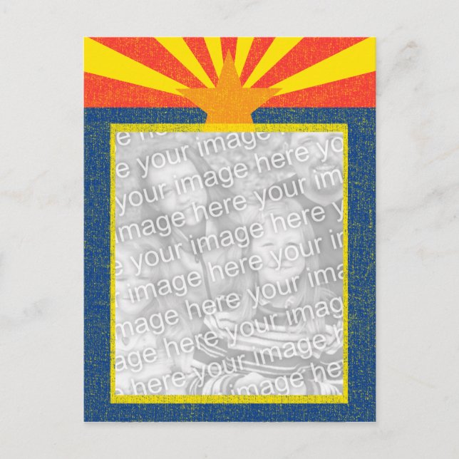 Carte Postale modèle du drapeau de l'arizona (Devant)