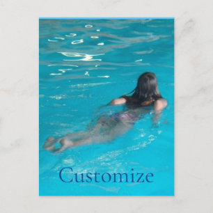 Carte Postale Modèle féminin natation Thunder_Cove