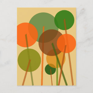 Carte Postale Modèle floral géométrique Art moderne Abstrait