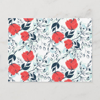 Carte Postale Modèle floral moderne et élégant