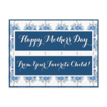 Modèle Floral Rose bleu