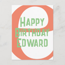 Carte Postale modèle personnalisé de joyeux anniversaire avec no