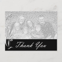 Carte postale Modèle photo Floral Noir