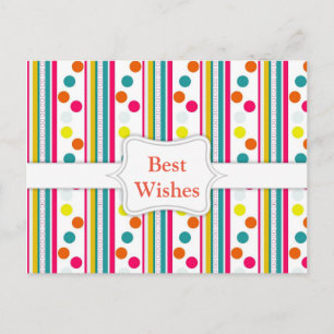 Carte Postale Modèle, Pois coloré