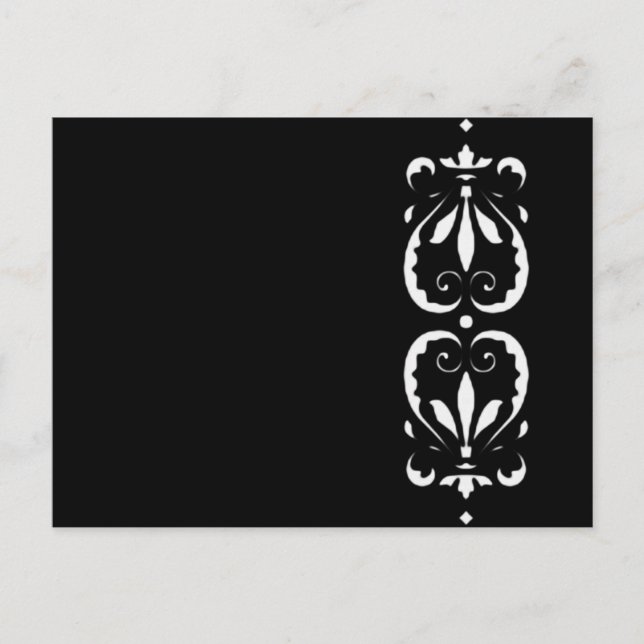 Carte Postale Modèle victorian noir baroque classique (Devant)