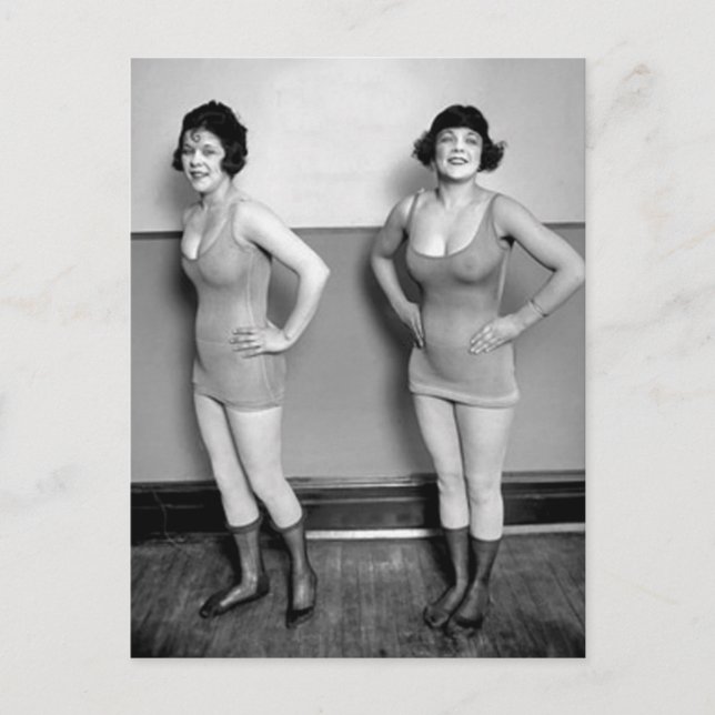 Carte Postale Modèles de maillots de bain (Devant)