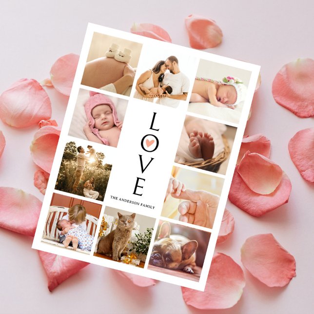 Carte Postale Modern Chic Photo Collage Love Baby shower Merci U (Créateur téléchargé)