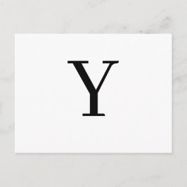 Carte Postale Modern Letter Minimalist Initial Design