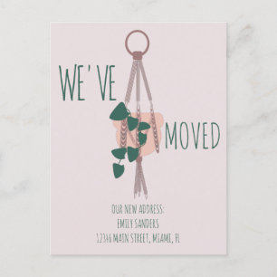 Carte Postale Modern Moved NOUVELLE Adresse de domicile Accroche