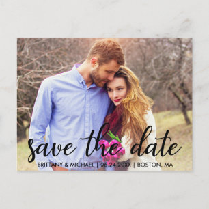 Carte Postale Modern Save the Date Photo Fiançailles