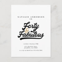 Moderne 40 et fabuleux anniversaire noir et blanc