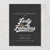 Moderne 40 et fabuleux black and or anniversaire p