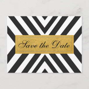 Carte postale moderne Black White & Gold