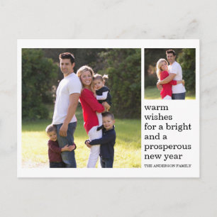 Carte Postale Moderne Chaleureux Voeux Joyeux Nouvel An Photo Ho