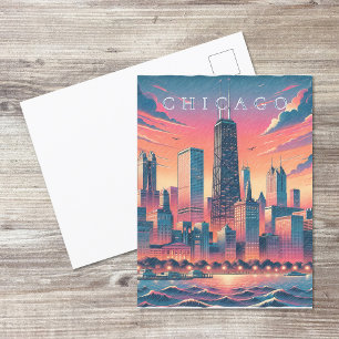 Carte postale moderne Chicago Skyline