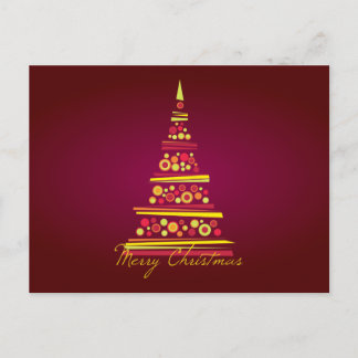 Carte postale moderne de Tree Christmas