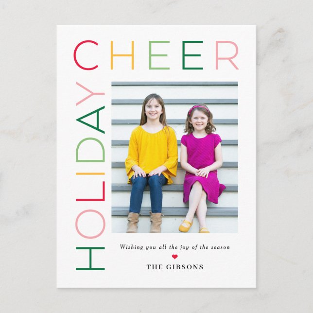 Carte postale moderne de vacances si brillante (Devant)