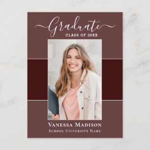 Carte Postale Moderne   Elegant 1 Faire-part de graduation photo