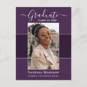 Carte Postale Moderne   Elegant 1 Faire-part de graduation photo