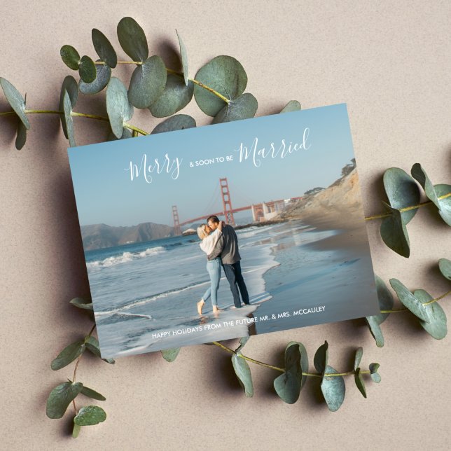 Carte Postale Moderne Élégant Vacances Enregistrer La Date (Créateur téléchargé)