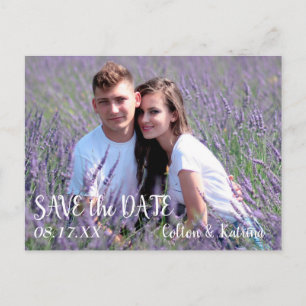 Carte Postale Moderne Enregistrer le Modèle photo Mariage date