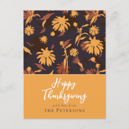 Carte Postale Moderne et élégant Bon thanksgiving Coneflowers