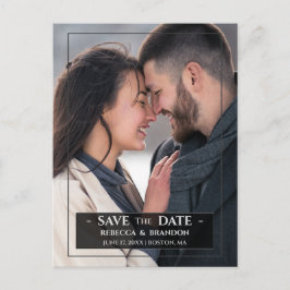 Carte Postale Moderne Et Élégant Enregistrer Le Mariage Date