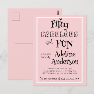 Carte Postale Moderne Fête d'anniversaire 50 ans et Fabuleuse Ro