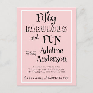 Carte Postale Moderne Fête d'anniversaire 50 ans et Fabuleuse Ro
