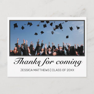 Carte Postale Moderne Graduation minimale Merci pour la photo à