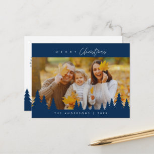 Carte Postale Moderne Minimaliste, Joyeux Noël Photo de Famille