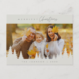 Carte Postale Moderne Minimaliste, Noël le Plus Joyeux Photo de