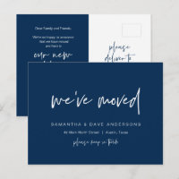 Moderne minimaliste, nous avons bougé, Faire-part