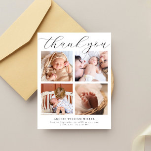 Carte Postale Moderne Multi Photo Collage Nouveau Merci bébé