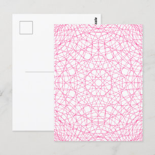 Carte postale moderne Neon Pink Art - Personnalisa