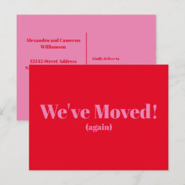 Carte Postale Moderne Nous Avons Déménagé Nouvelle Maison en Dém