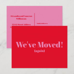 Carte Postale Moderne Nous Avons Déménagé Nouvelle Maison en Dém