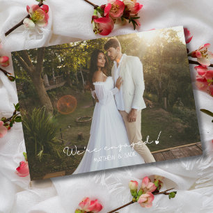 Carte Postale Moderne Nous sommes engagés Heart Fiançailles Info