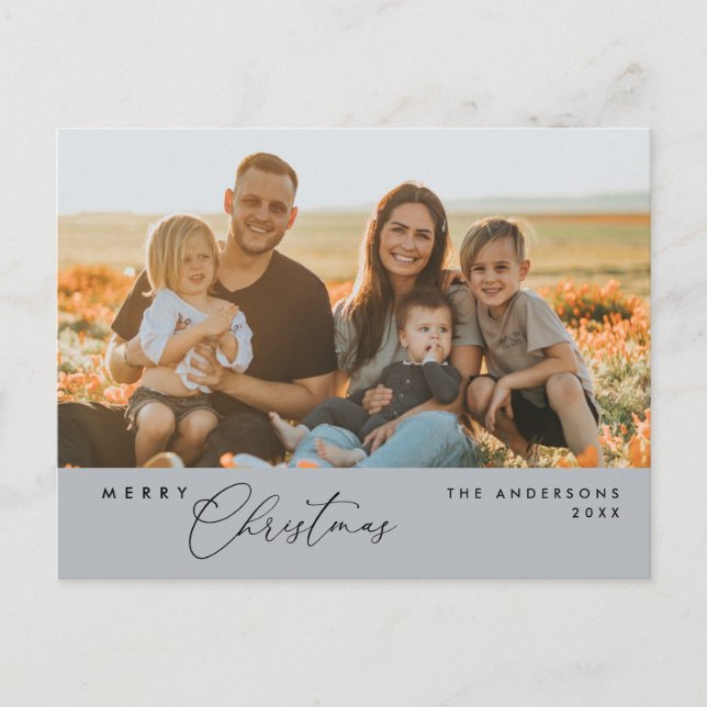 Carte postale moderne romantique, Joyeux Noël (Devant)