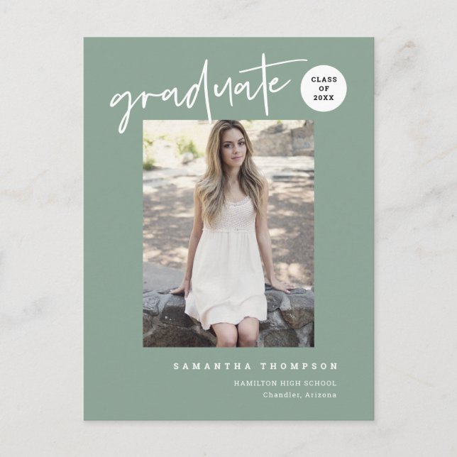 Carte Postale Moderne Sage Green College High School Photo (Devant)