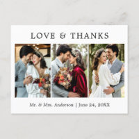 Moderne Simple Amour et Remerciements Mariage 3 Ph