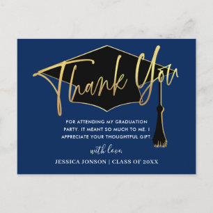 Carte Postale Moderne Simple minimaliste Merci de graduation mar