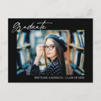 Moderne Stylish Calligraphie Encre Photo Graduatio