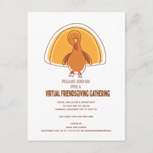 Carte Postale Moderne Virtual Friendsgiving Thanksgiving Invitat